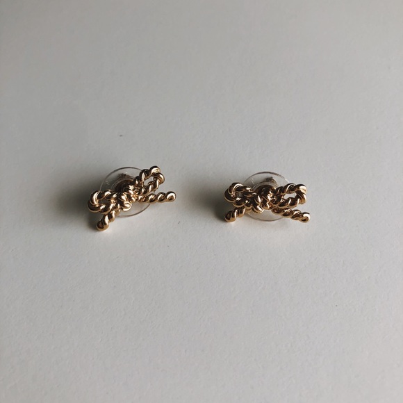 kate spade Jewelry - kate spade gold rope bow earrings